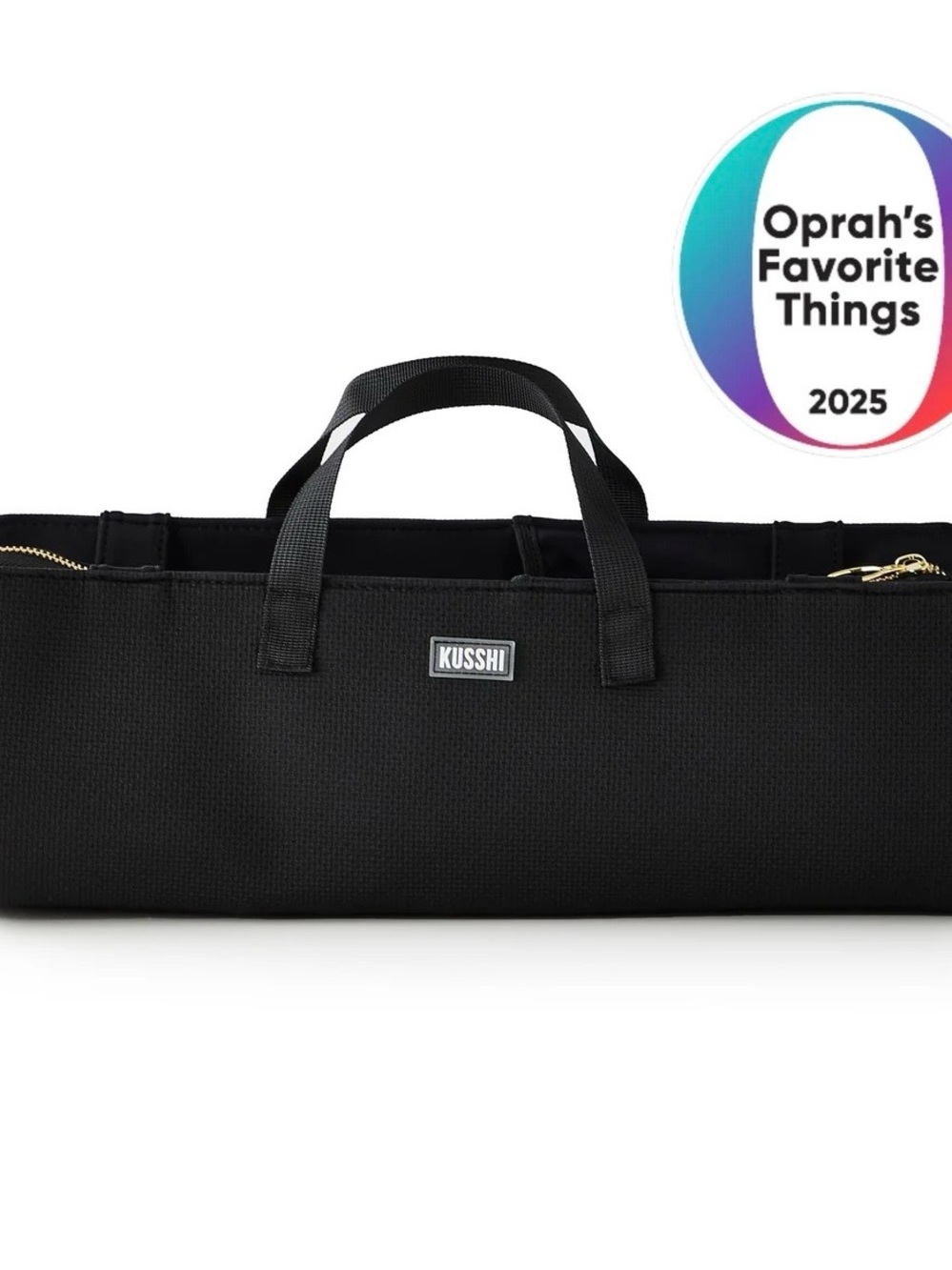 KUSSHI Black Travel Roll-Up Styling Tool Cosmetics Makeup Bag
